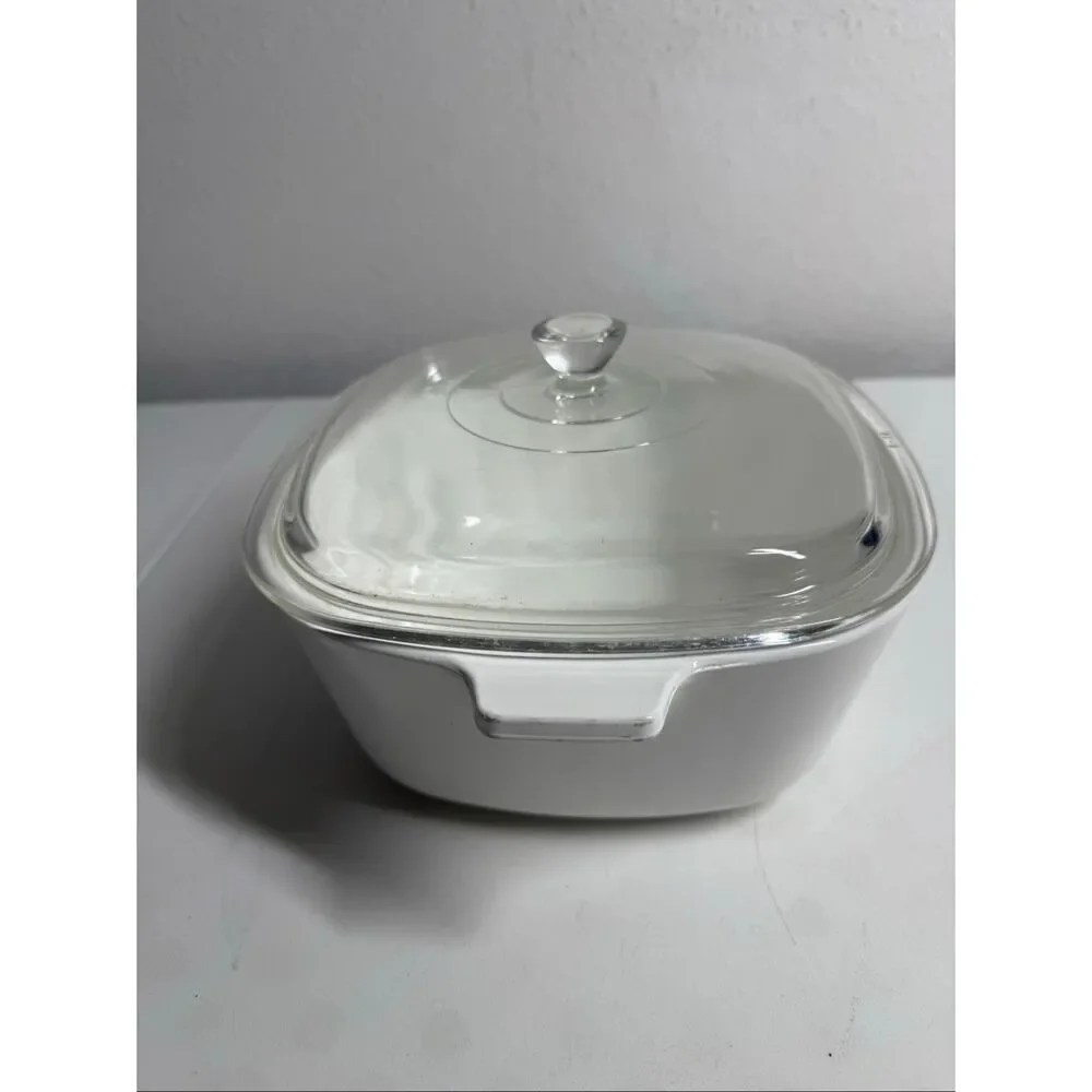 VNG Corning Ware Blue Corn Flower Casserole Dish Clear Lid 2 1/2 QT (P-2 1/2-B)